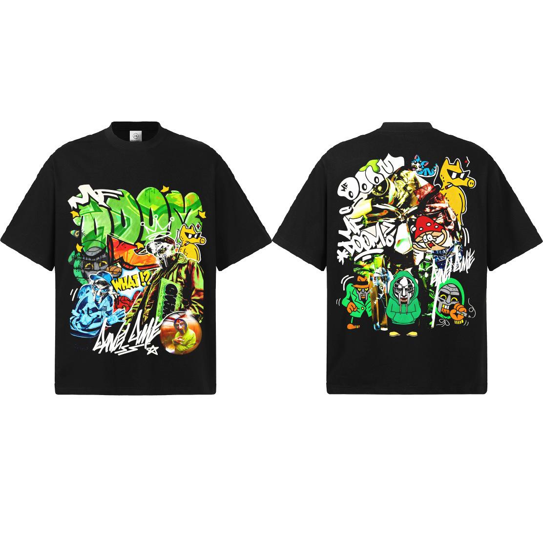 

MF DOOM DoubleSide Graffiti Graphic TShirt Unisex Women Oversized Hip Hop Casual Cotton Short Sleeve Classic Streetwear For Daily 4XL