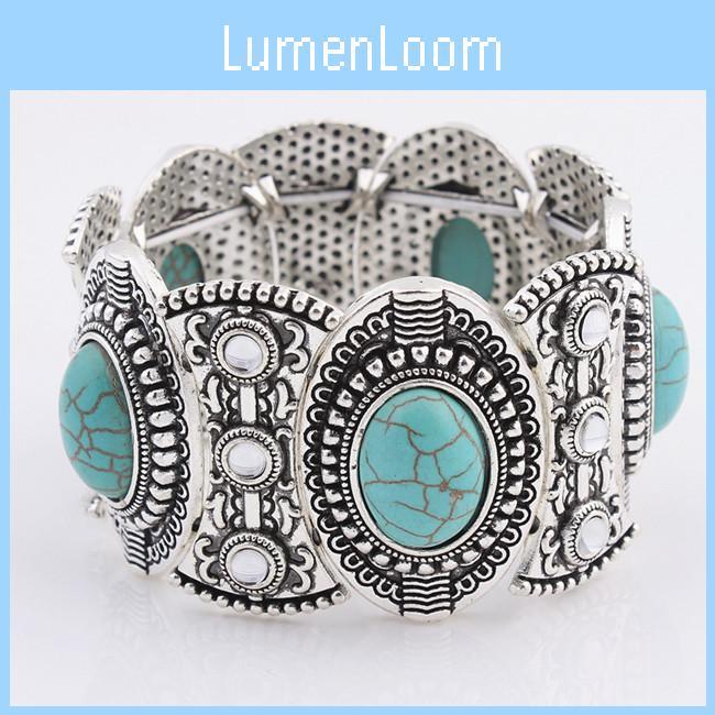 Turquoise Bohemian Style Bracelets Women Hand Jewelry Fashion Elegant Gifts