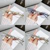 Jennie Style Metal Oval Sunglasses With Heart Embellishments Uv400 For Fashion And Travel