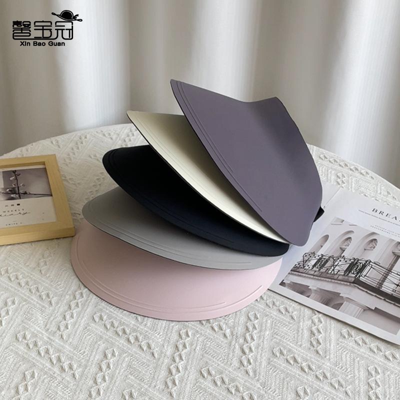 Summer seamless integrated sun hat children's large brim UV protection empty top hat outdoor casual versatile sun protection hat