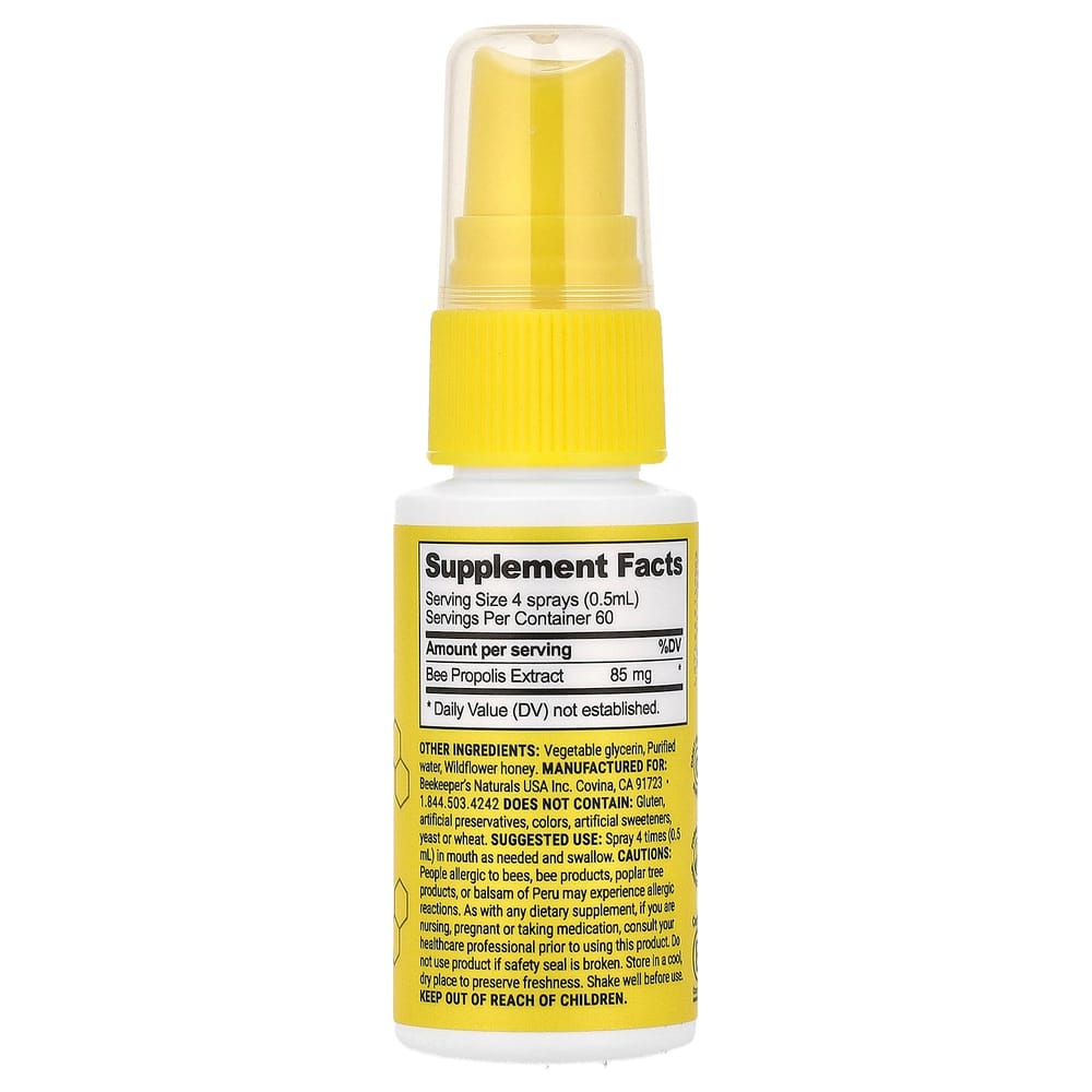 Beekeeper's Naturals B. Immune Propolis Throat Spray, 30ml