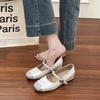 French beautiful Mary Jane shoes women's 2025 new summer wear with skirt single shoes versatile flat-soled small leather shoes