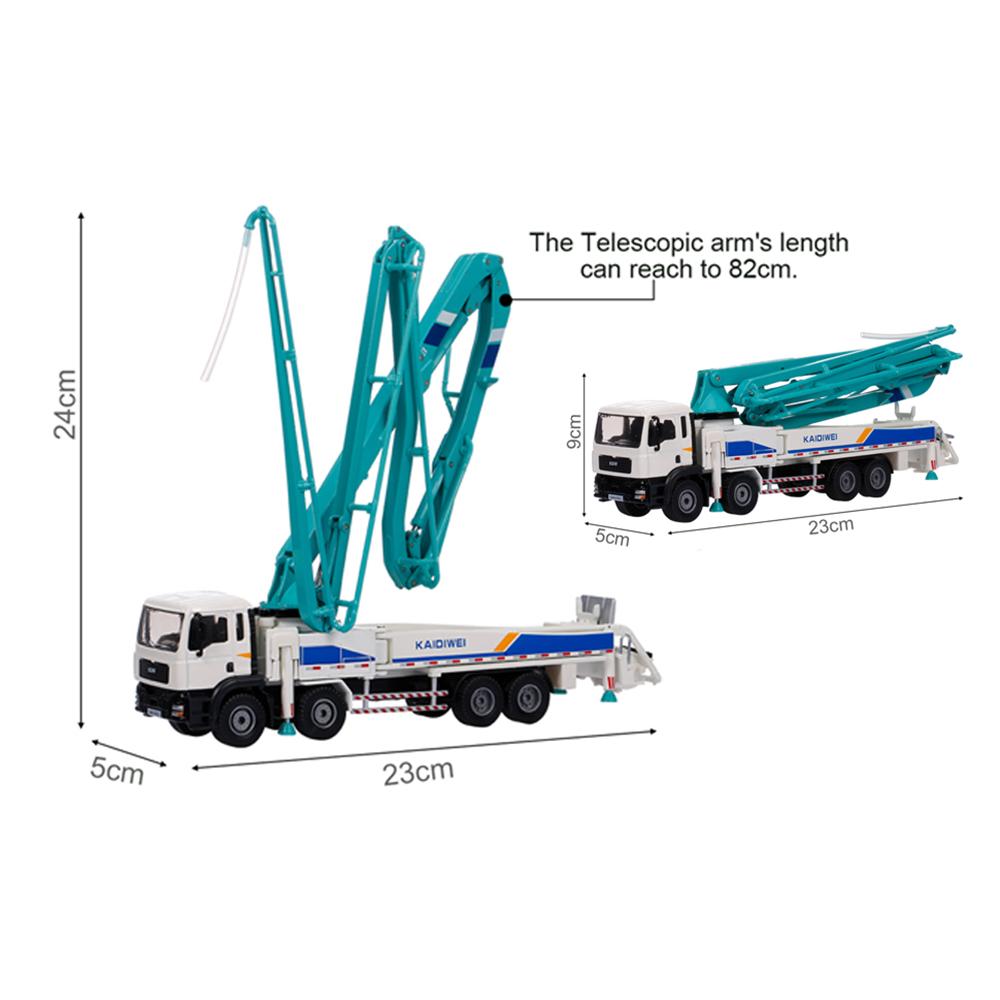 Bilmodell i skala 1/55, Legering Bilmodell Betongpumpe Bil Voksen Metalldekorasjon Julegave Nyttårsgave