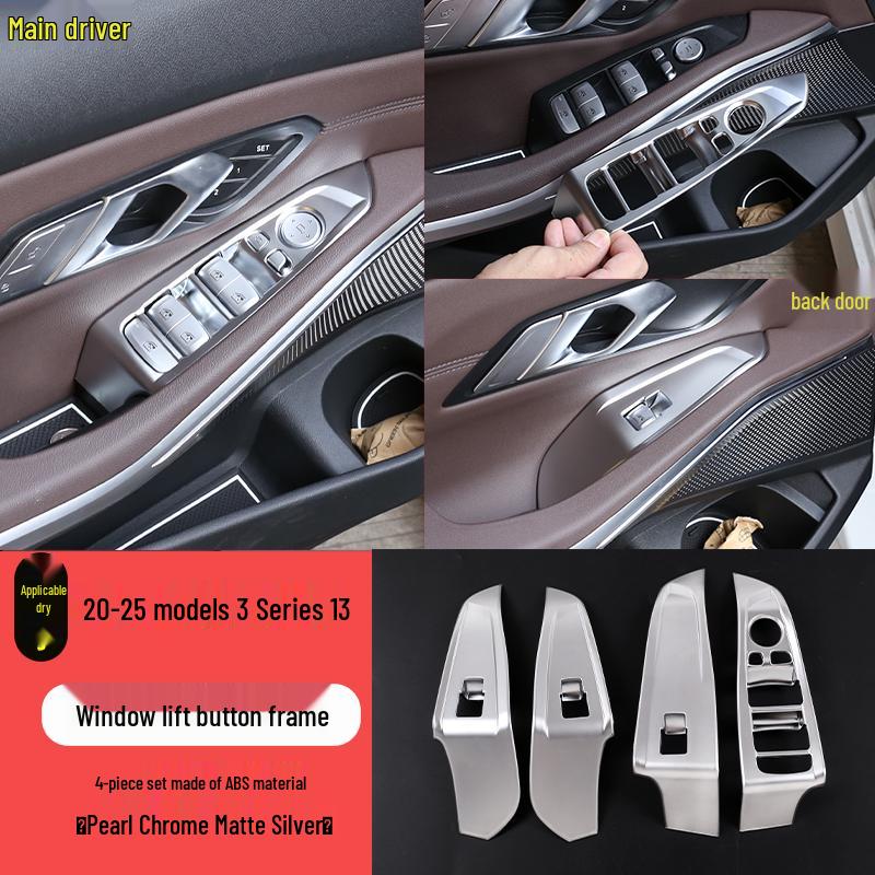 06-25 Pannello Cornice Interruttore Alzacristalli per Finestrino BMW X3 X4 per Modifica Interni iX3 X4