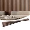 Wood Slat Acoustic Panels, 7.9 X 94.5 Inch, MDF Accent Wooden Wall Panels for Modern Interior Wall