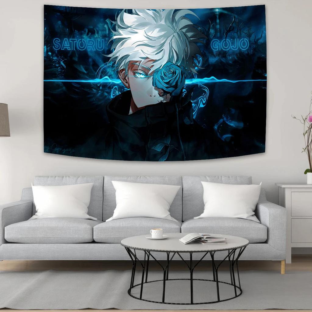 Anime Action Heroes Tapestry Dynamic Battle Scene Design Perfect for Fan Room Decor Large Wall Hanging Artwork