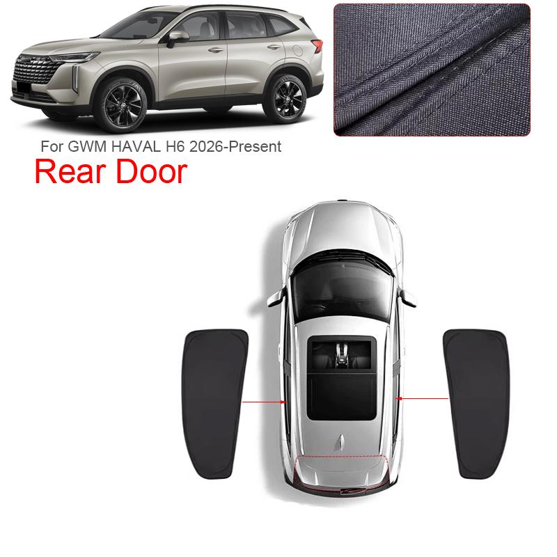 Car Black Window Privacy Sunshade For GWM HAVAL H6 2026-Present Anti-UV Auto Heat Insulation Protect Cover Interior Accessory