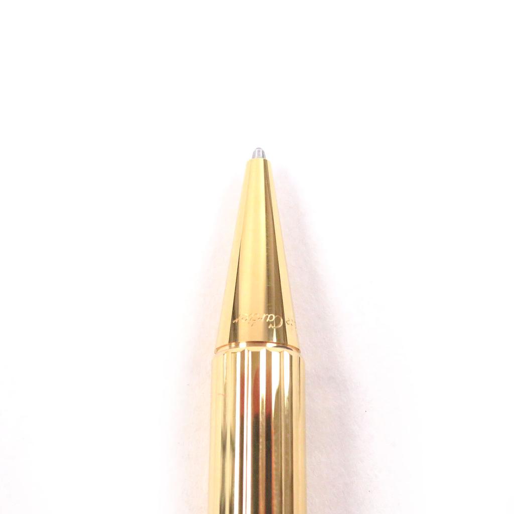 Great Cartier Ballpoint pen Trinity Twist Type gold mens Used