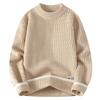Venda Quente, Outono e Inverno Novo Suéter Casual de Gola Careca, Suéter Tricotado na Parte Inferior, Tamanho Grande, Suéter Solto