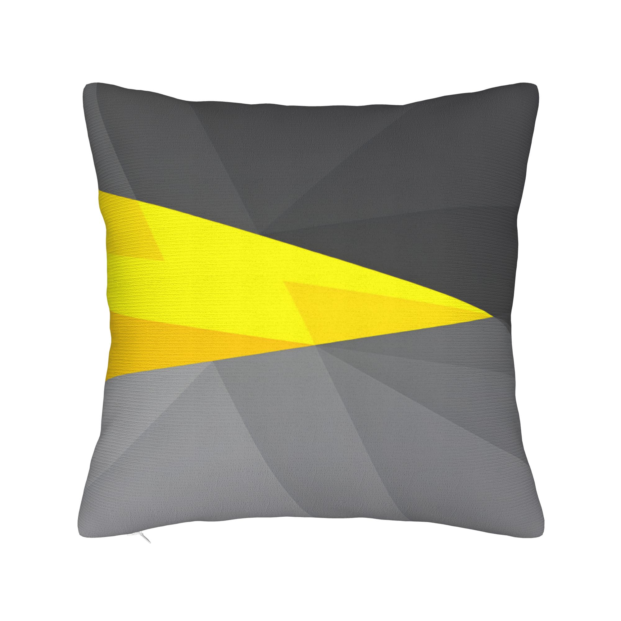 Yellow Grey Geometric Pillow Case  Cute Funny Pillow Cover Design Pillowcases For Office Car Home Decor 30cmx30cm