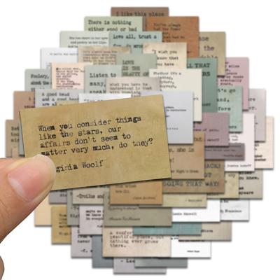 60Pcs Vintage Promi Zitate Aufkleber Aufkleber Skateboard Koffer Gitarre Aufkleber