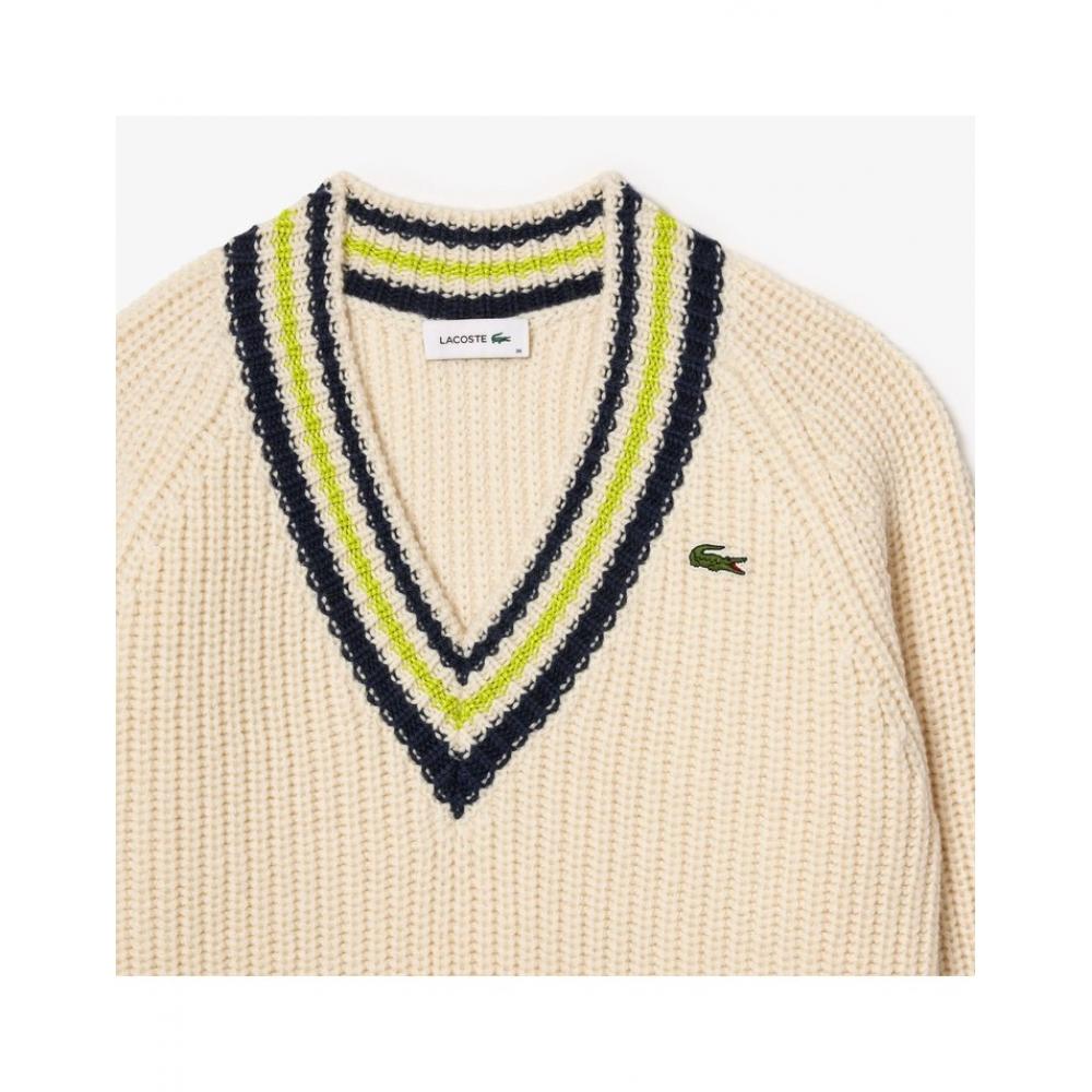 LacoSte Women S V Neck tenniS Sweater Af2563 54n I63