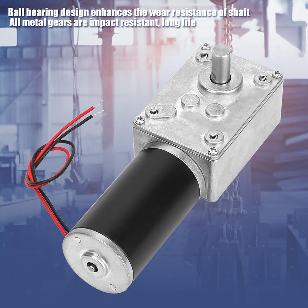 Moteur réducteur électrique à couple élevé et vitesse réduite, moteur à vis sans fin réversible, arbre de 8 mm, 12 V