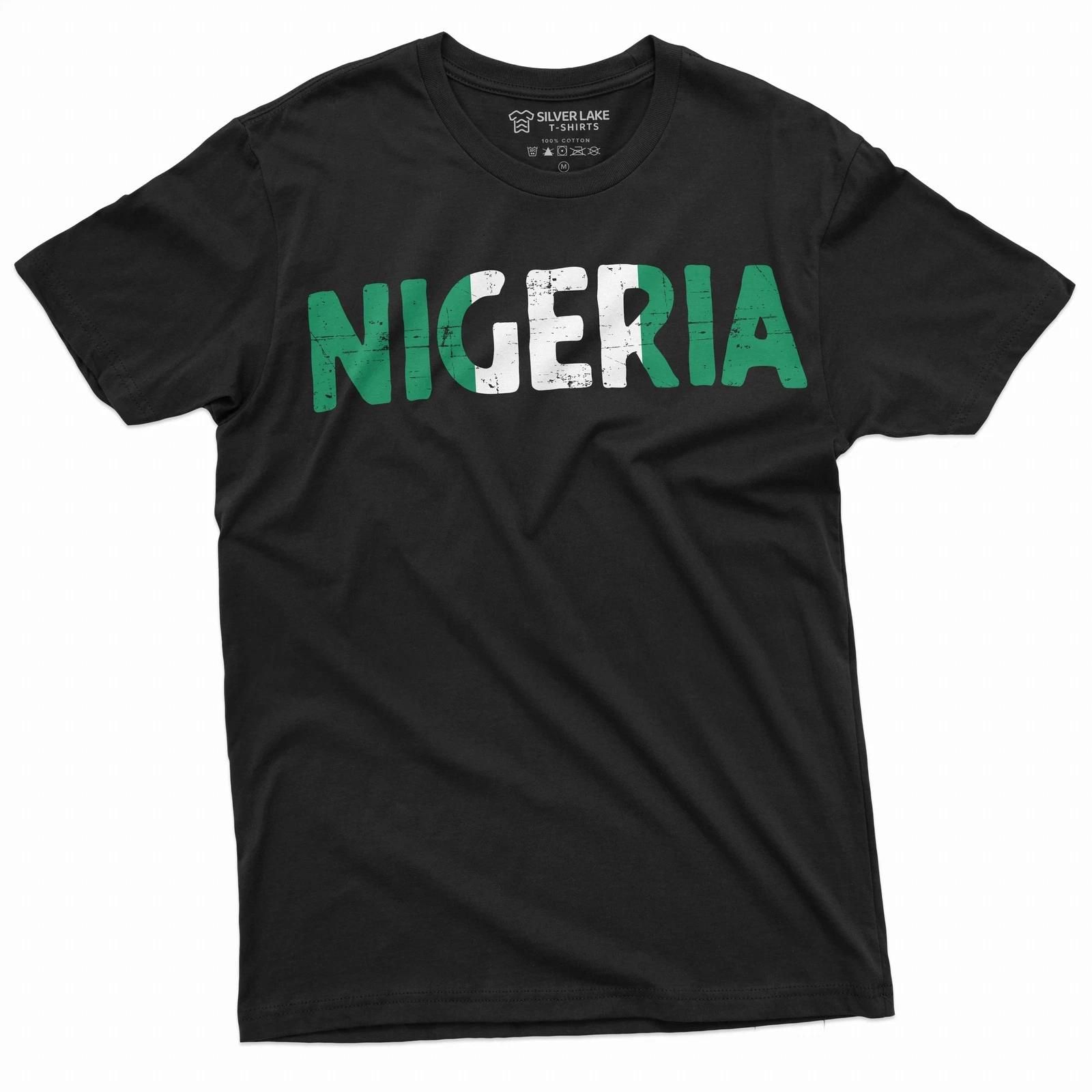 Men s Nigeria T-shirt Nigeria flag coat of arms country tee shirt Patriotic Tee S