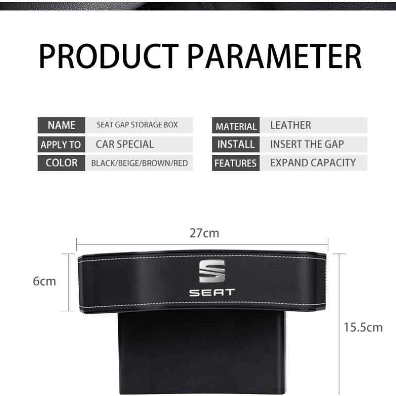 2Pcs Car Seat Organizer Seat Crevice Storage Box Multifunction Goods For SEAT Arona Leon MK1 MK2 MK3 Leon Ibiza 6l 6j Altea Alhambra