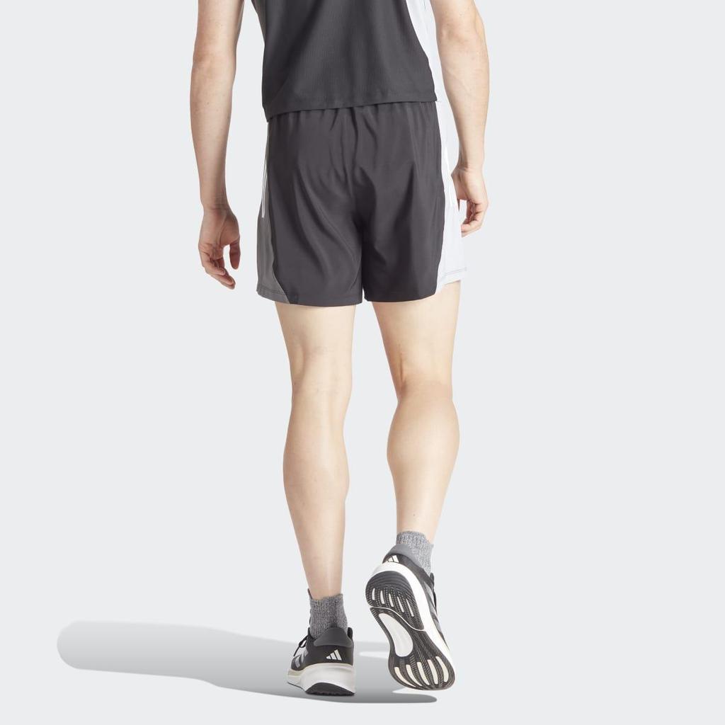 adidas Own The Run Colorblock Shorts 100% Recycled Polyester Black/Grey