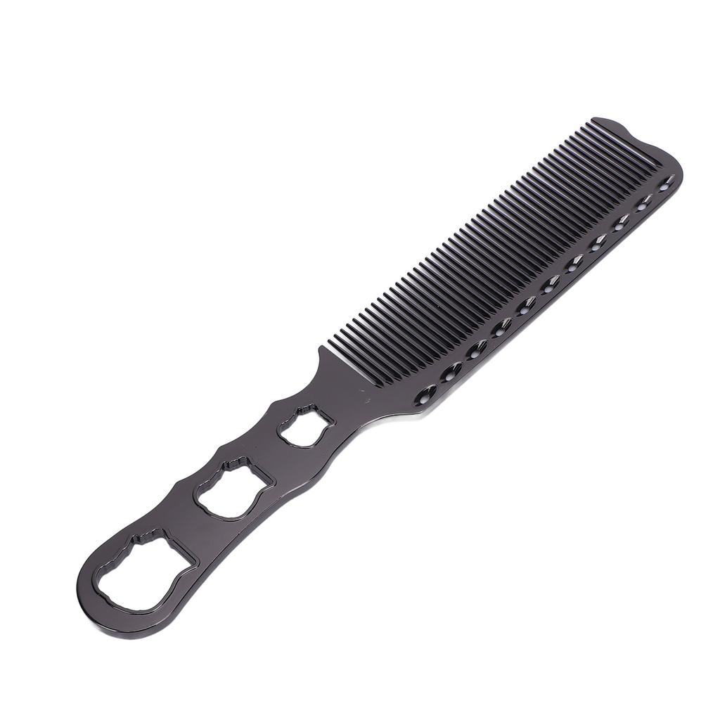 Metal Hair Comb Aluminum Fine Tooth Hair Cutting Flat Top Clipper Comb for Professional Stylists and Barbers