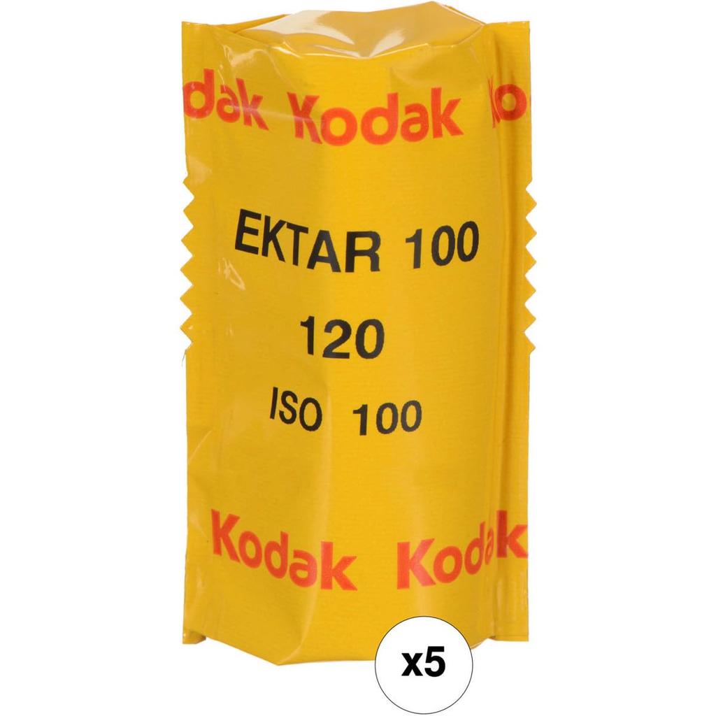 Kodak Professional Color Negative Film, Ektar 100/120, 5-Pack, 8314098