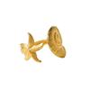 Ozean-Stil Goldstern Verstellbarer Edelstahlring für Damen