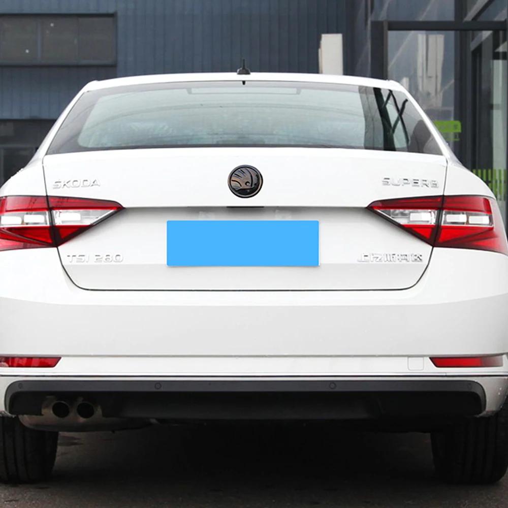 AHUQ1 Car Sticker 2025 New 80/90/100mm Car Front Rear Emblem Decoration Sticker Accessories For Skoda Yeti Octavia 2 3 a5 Fabia Kodiaq