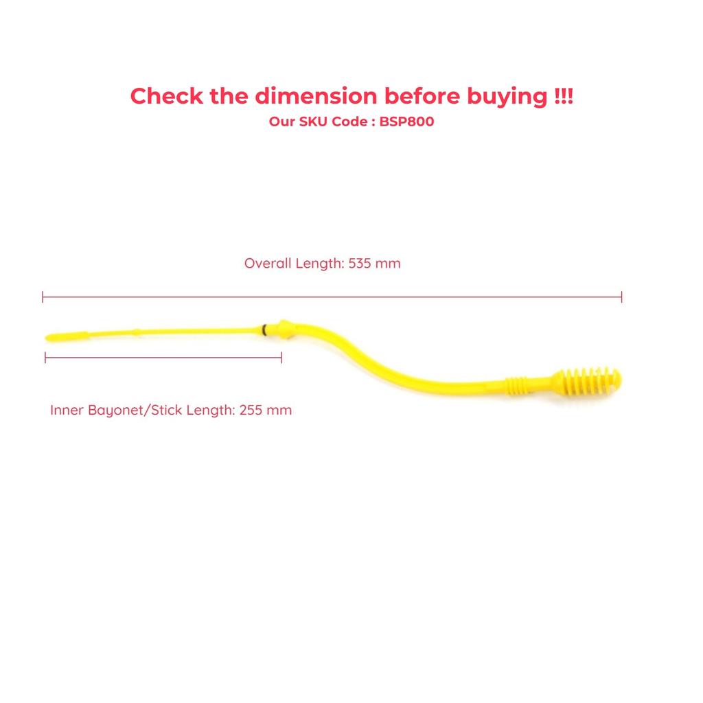 BSP800 Engine Oil Level Indicator Lever Measurer Rod Dipstick 255 Mm for Renault Dacia Nissan 1.2 Engine 8200255423 8200049622