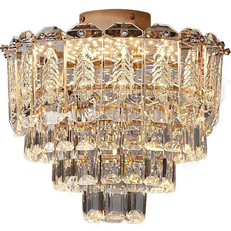 Nordic Luxury Small Crystal Chandelier Ceiling Home Decoration Hallway Aisle Balcony Ceiling Lamp Lustres