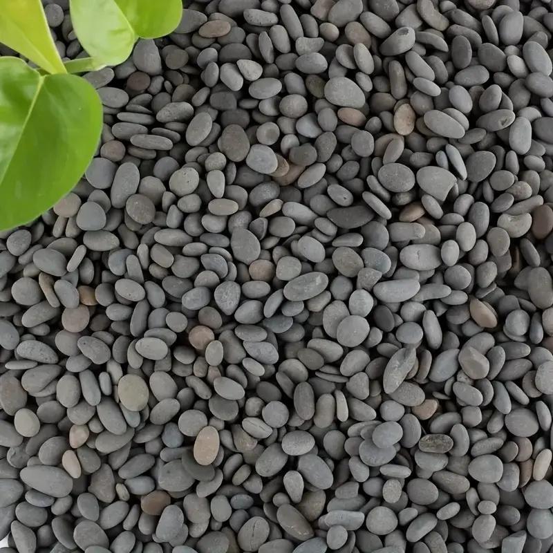 20Pcs Natural River Rocks Smooth Flat Stones in Grayish-Black Tones Perfect for Handmade Crafts Fish Tank Decor Rock Painting