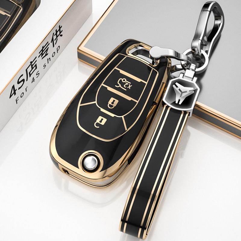 Tpu Car Key Case Key Chain For Chevrolet Cruze Spark Sonic Camaro Volt Bolt Trax Malibu  Folding Key Case Protector Accessories