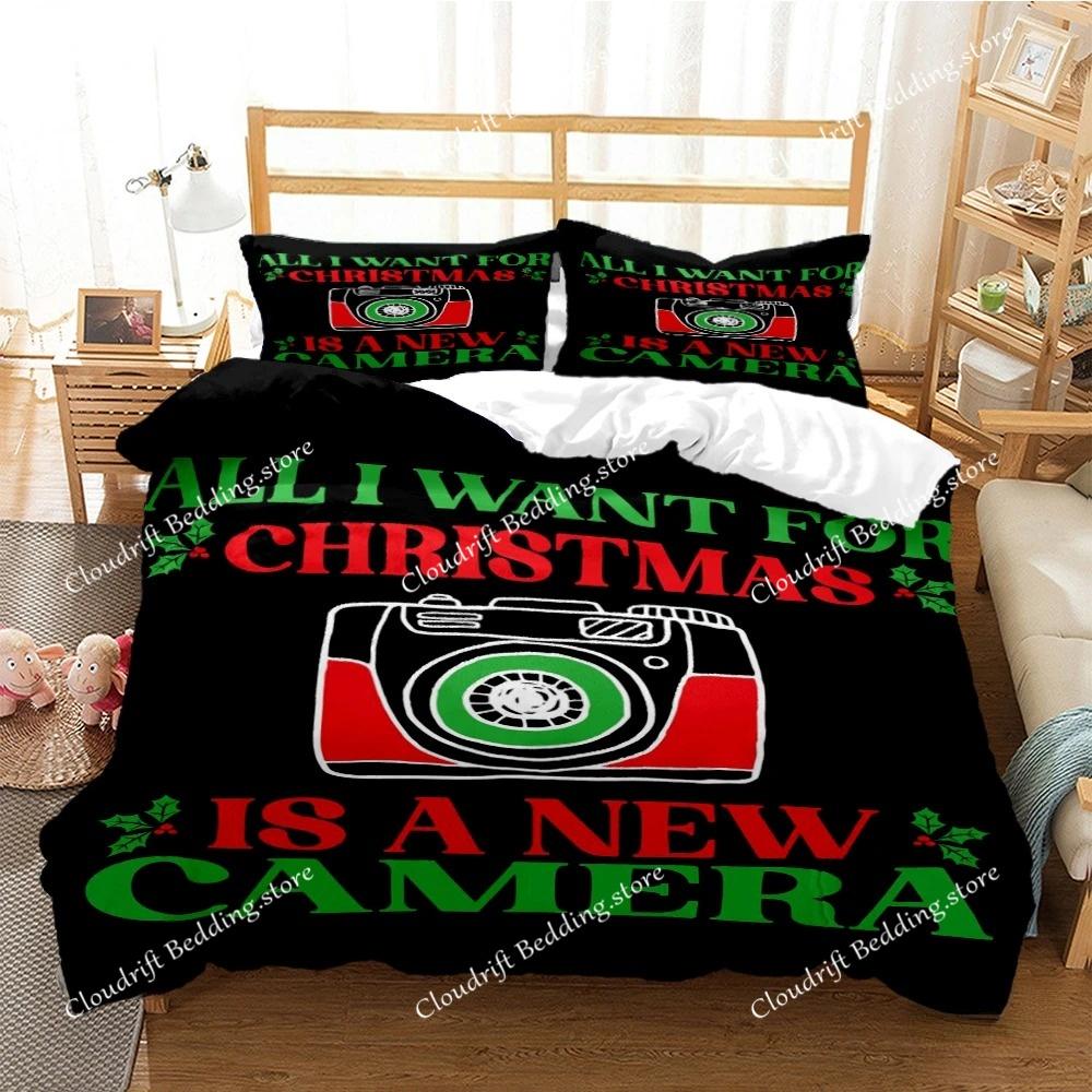 Vintage Camera Duvet Cover Fashion Comforter Bedding set Soft Quilt Cover and Pillowcases for Teens Boy SingleDoubleQueenKing