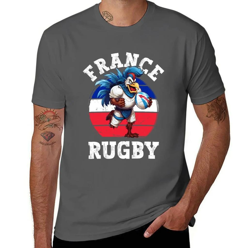 Rugby France 2023 Rooster Rugby Ball Player Fan T-Shirt vintage anime shirt cute tops new edition big and tall t shirts for men