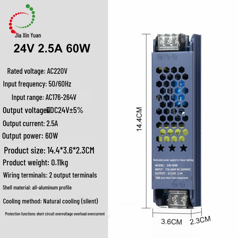 Schwarzes King Kong LED Netzteil Transformator 220V auf 12V/24V/48V, 60W-400W