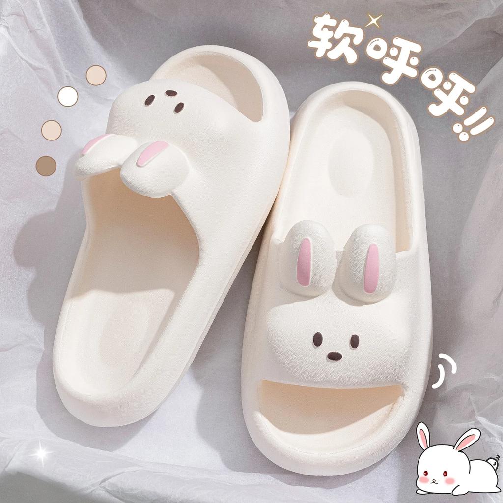 Fashion Pillow Rabbit Slippers for Women and Men | House Slides Shower Sandals | Extremely Comfy | Cushioned Thick Sole 2025