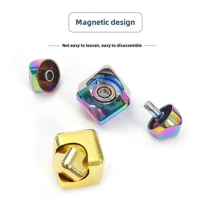 Metalowa Kostka Wirujący Żyroskop na Palec Fidget Antystresowe Zabawki dla Dorosłych Biuro Dom Podróże Przenośne Zabawki Spinner Boże Narodzenie Prezenty