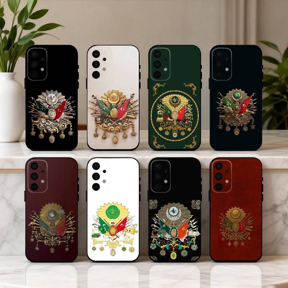 emblem historical Ottoman Empire Coat Of ArmsPhone Case For Samsung Galaxy A73,A72,A71,A70,A53,A52,A51,Soft Silicone Black Cover