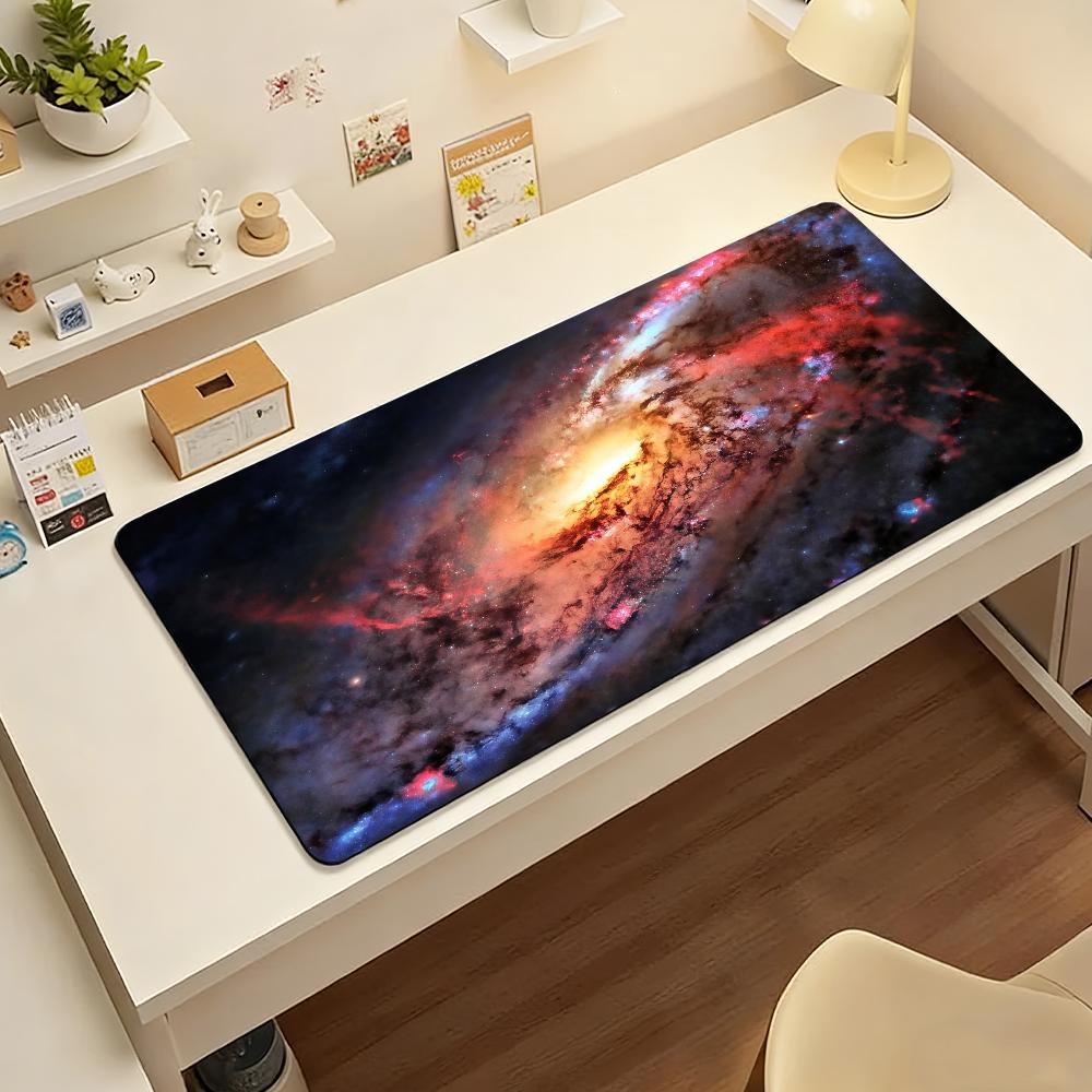 Galaxie Mauspads Rutschfeste Verriegelungskante Schreibtischunterlage PC Laptop Zubehör Gummi Büro Tastatur Großes Spiel XXL Teppich