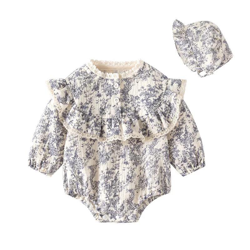 

Summer Cotton Gauze Princess Romper for Baby Girls: Full Month & Hundred Days Fashionable Jumpsuit 59 cm