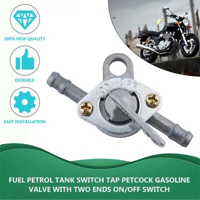 Fuel Petrol Tank Switch Tap Petcock Gasoline Valve With Two Ends