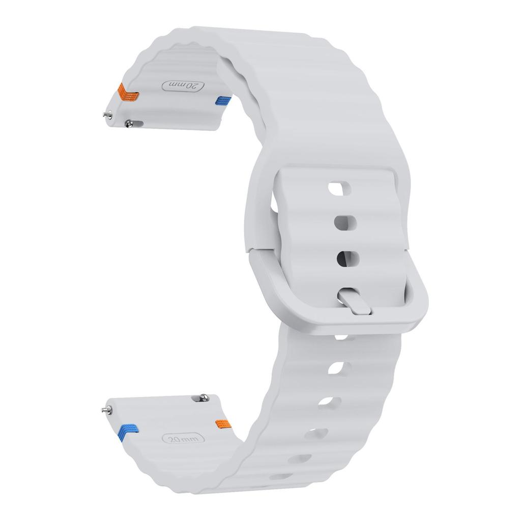 Silicone Strap with Wave Stitching for Samsung Galaxy Watch 7/FE/6/5/4, Quick Release