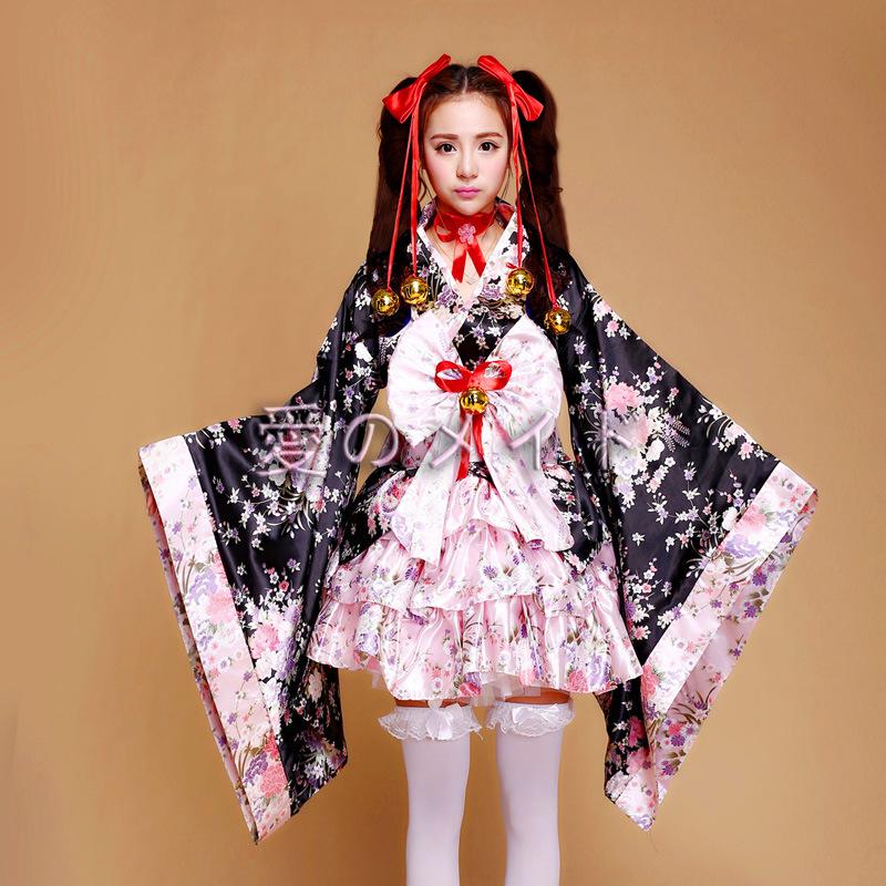 Kimono Cosplay Senbonzakura: Costume de Performance Sakura Maid