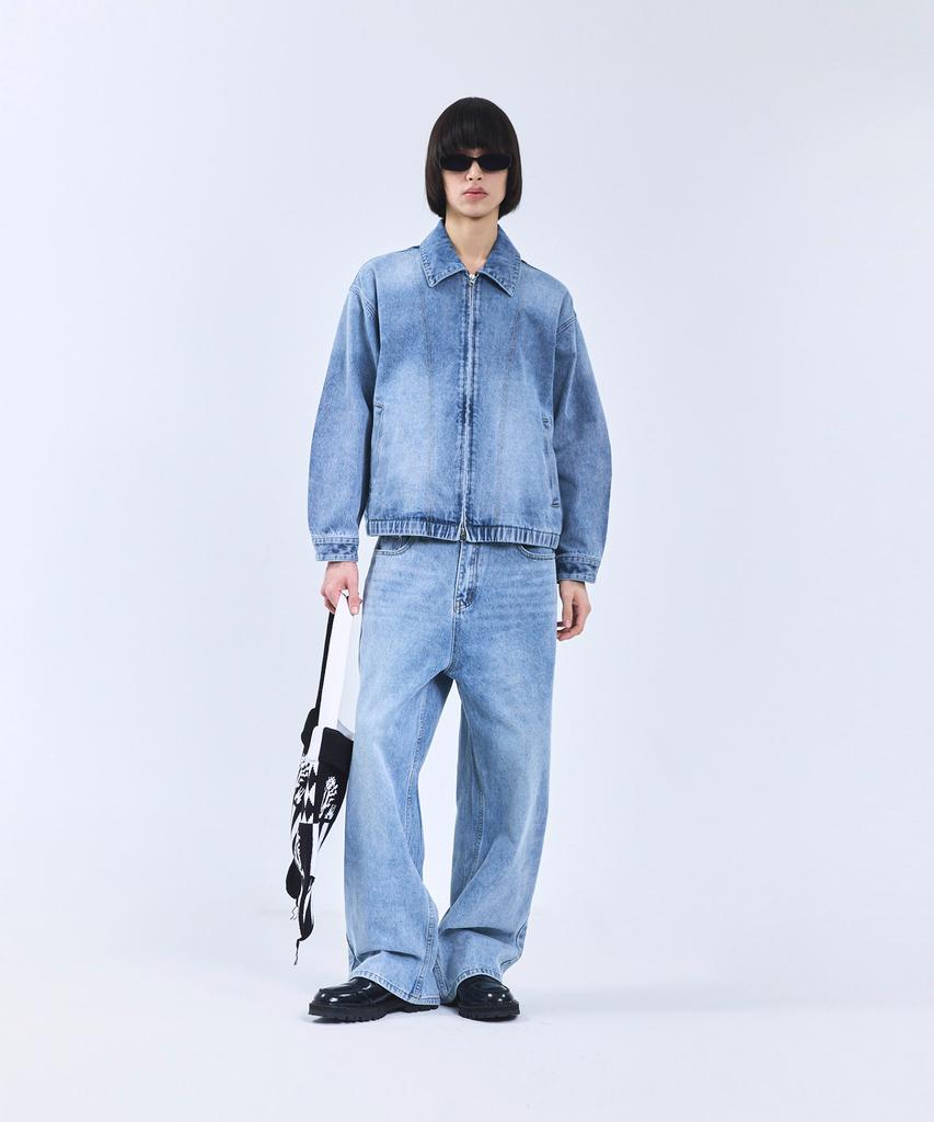 Standarderror 87-Stan118 [Classic] Florence Vintage Washed Minimal Denim Jacket Light Indigo