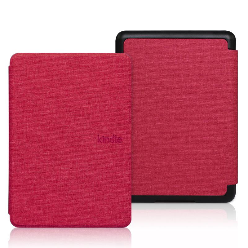 

12 Colors Available: Wood Grain Protective Case for 2024 Kindle Paperwhite 12th Gen (7-inch) Textured Fabric яскраво-червоного кольору