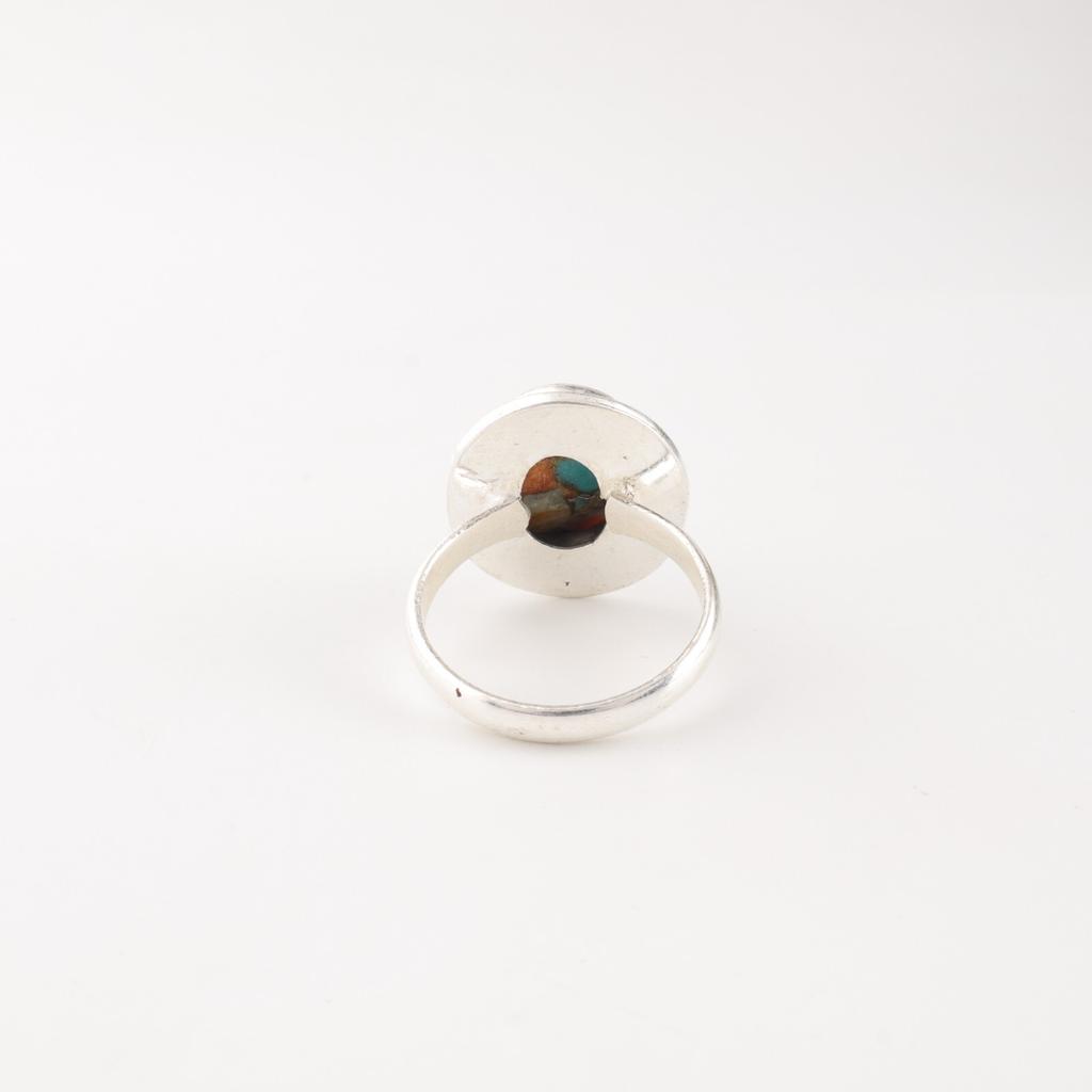 Stachelige Auster Edelstein 925 Sterlingsilber Handgefertigter Ring Damengeschenk Schmuck RR-62-48