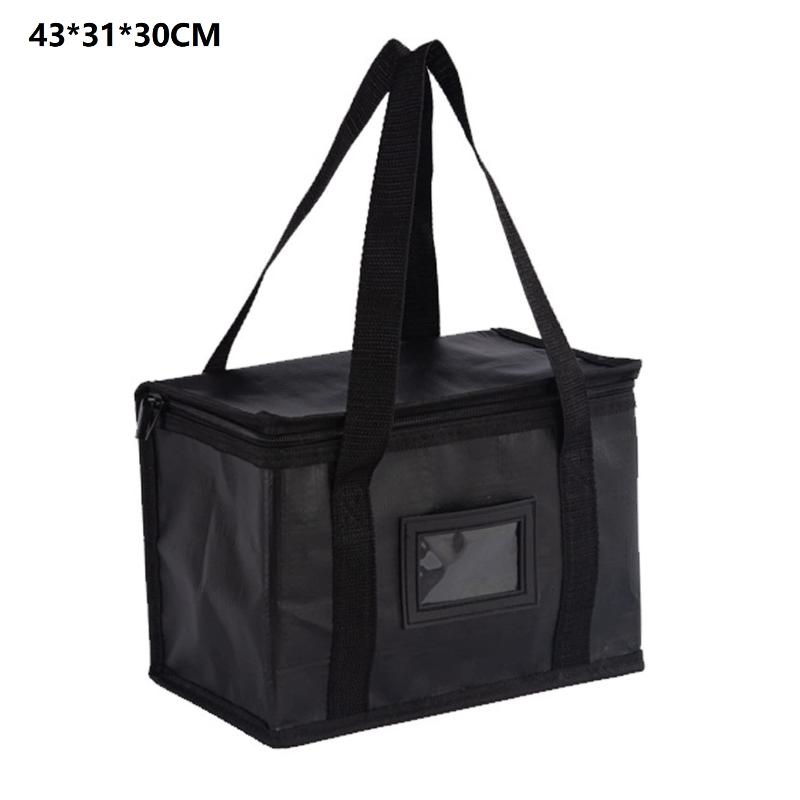 Large Insulated Thermal Tote Bag Zipper Cooler Storage Tote Bag For Food Delivery Camping Foil Lined Multi-Size