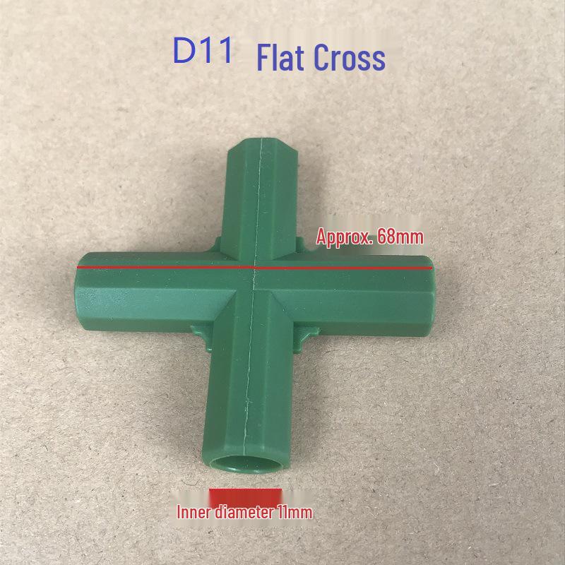 Right-Angle Three-Way Greenhouse Heating Tent Connector for Gardening Tools.