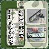 Fashion Design Cute Phone Case For Tecno Camon17P Phone Holder Cartoon Back Cover Shockproof Panda Silicone Ring Lanyard