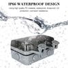 16A Outdoor Switched Waterproof Socket Wall Electrical Power Outlet Dual USB Ports 2 Gang