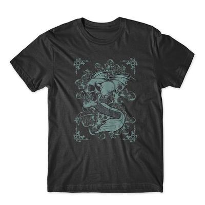 Flugschlange T-Shirt. Totenkopf T-Shirt 100% Baumwolle Premium T-Shirt Neu