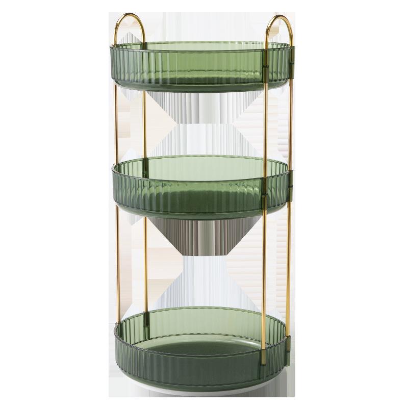 Luxury Rotating Cosmetic Organizer: Bathroom Shelf & Dressing Table Storage for Lipsticks & Skincare Products