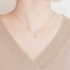 Necklace for Heart Feather Dancing Silver with Pink Gold Choice of Birthstone [Future Angel] Women, Design, Stone, Plating, [PG Plating_Pink] (July