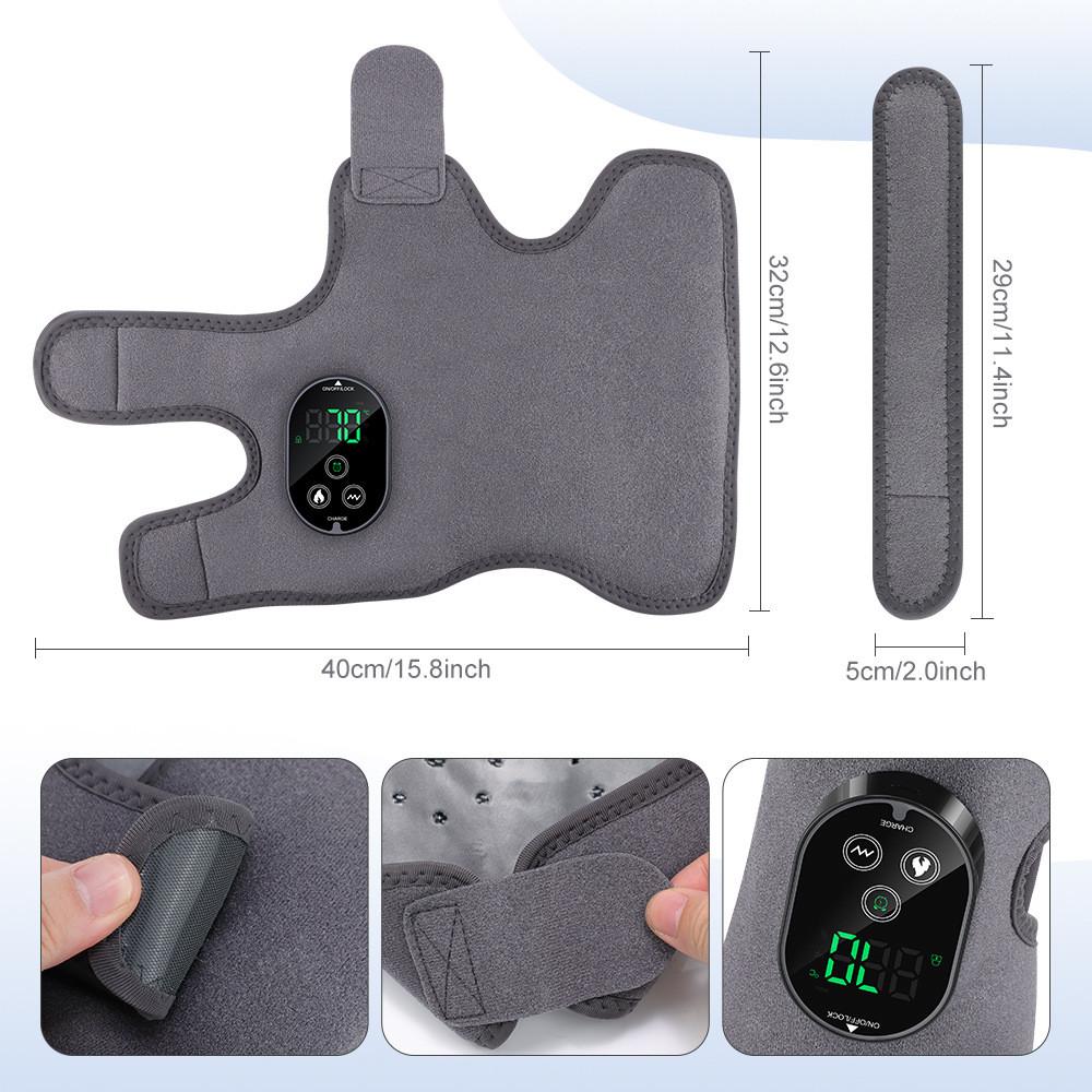 Hot Compress Vibrating Foot Massager Electric Ankle Massage Therapy Device Rechargeable Multifunctional Joint Ankle Massager